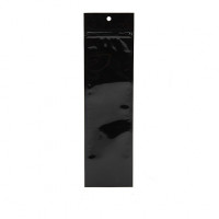 Zwart gemetalliseerde gripzakken met barrière 6,3 x 22,8 cm (100 Pieces) [HZBB1MB]