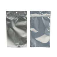 Zilver/Transparant gemetalliseerde gripzakken met barrière 12,7 x 20,8 cm (100 stuks) [HZBB6S]