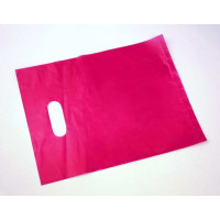 Draagtassen Plastic Fuchsia 20x25cm PE 20 micron (100 stuks) [H810FU3]