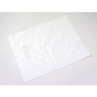 Draagtassen Plastic Wit 20x25cm PE 20 micron (100 stuks) [H810WT3]