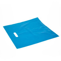 Draagtassen Plastic Blauw 20x25cm PE 20 micron (100 stuks) [H810BL3]