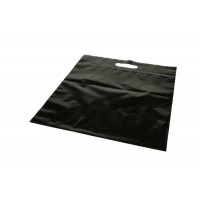 Draagtassen Plastic Zwart 22,9x8,2x18,4cm 75 Micron met Gripsluiting (100 stuks) [ZH13BK5]