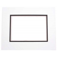 Passepartout Dubbeldik Wit/Zwart 27,9x35,6cm met 19,4x24,5cm Venster (10 stuks) [MD20021]
