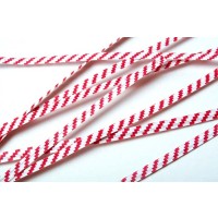 Bindstrips 15,2x0,4cm Papier Wit/Rood gestreept (1000 stuks) [TT6WRS]