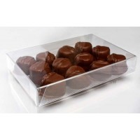 Plastic Doosjes voor Chocola 10,5x2,5x15,6cm met Interieur (100 stuks) [CNDY167]