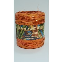 Krullint Raffia Metaal Oranje 200 meter (1 rol) [HV-RAM200OR]
