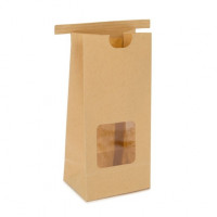Zakken Kraft Bruin met Sluiting 8,6x6,4x19,7cm (100 stuks) [TTW1K]