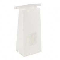 Zakken Kraft Wit met Sluiting 10,8x6,4x26,7cm (100 stuks) [TTW2W]