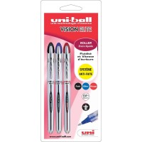 Pennen Uni Ball Roller Vision Elite set van 3 Blauw, Rood en Zwart [BOP-PENU3]