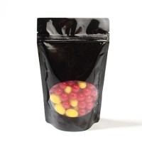 Stazak Zwart met ovaal venster 10.2 x 6 x 15.2cm (235ml) (100 stuks) [ZBGO2B]