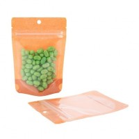 Stazakken Rijstpapier Transparant/Oranje 10,2x6x15,2cm | 57 gram (100 stuks) [ZBGR2HO]