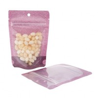 Stazakken Rijstpapier Transparant/Paars 10,2x6x15,2cm | 57 gram (100 stuks) [ZBGR2HP]