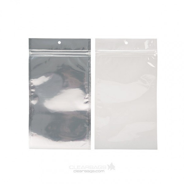 Wit Transparant gemetalliseerde gripzakken met barrière 10,2 x 16,5 cm (100 stuks) [HZBB5CW]