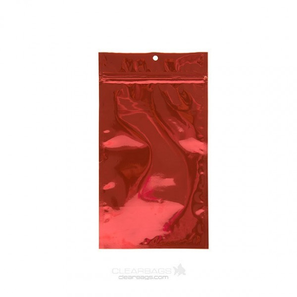 Rood gemetalliseerde gripzakken met barrière 10,2 x 16,5 cm (100 stuks) [HZBB5MR]